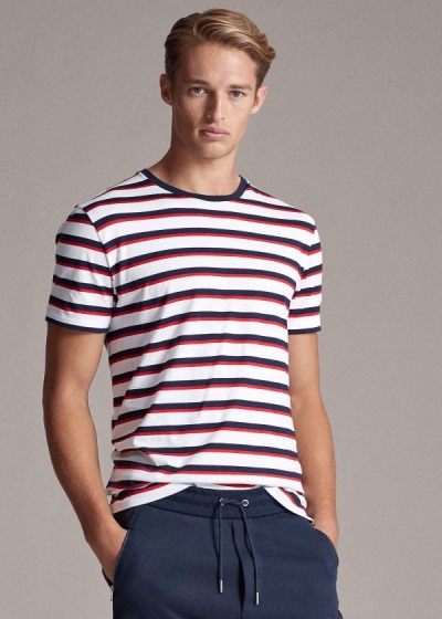 T Shirt Ralph Lauren Striped Lisle Homem 94612-OAES